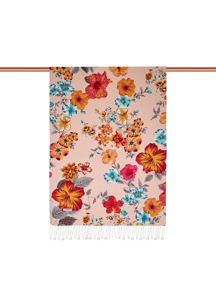 Ipekevi Desenli Ipek Şal - Petunya Desenli - Pudra fiyatları