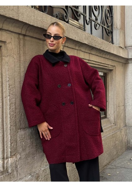 Düğmeli Polo Yaka Şık Manto fiyatları