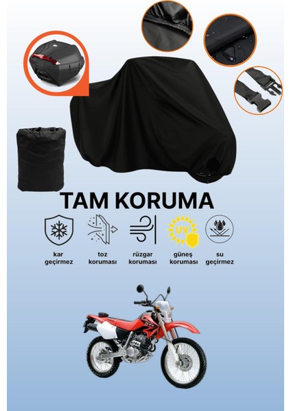 Siyah Arka Çanta Uyumlu Honda Xr 250 R Uyumlu Motosiklet Brandası, Koruyucu Örtü