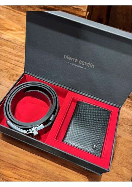 Erkek Giyim Günlük Hediyelik Çeyizlik Ikili Spor Kemer & Dikey Cüzdan Seti L1.PC.004.12.C18