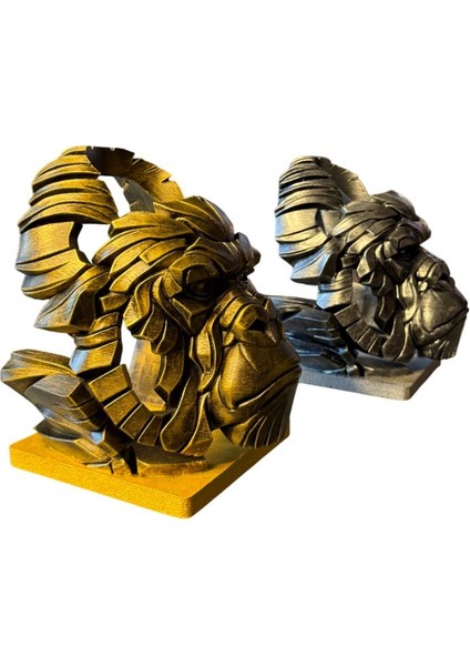 Goril Figürlü Şaraplık - El Işçiliği ile Boyanmış (Altın)