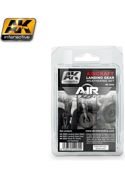 Ak 2030 3X35 Ml. Iniş Takımları Eskitme Efekti, Enamel Model Boyası Seti