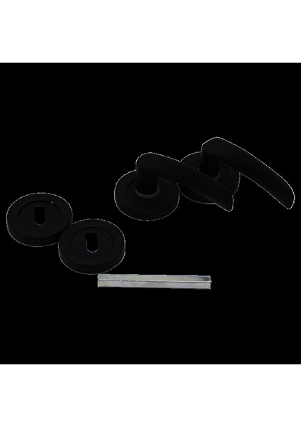 Çelikel Eriş-10 Amerikan Oda Kapı Kolu Siyah (5324)