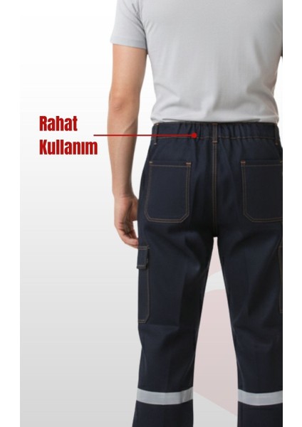 5 Cepli Reflektörlü Likrasız Uzun Ömürlü ve Sağlam Kumaş Koyu Lacivert Kot Pantolon indirimleri