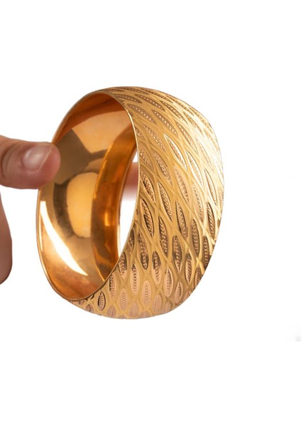 35 Gram (Gr) 40MM Yağmur Model Mega Bilezik 22 Ayar Yatırımlık Işçiliksiz indirimleri