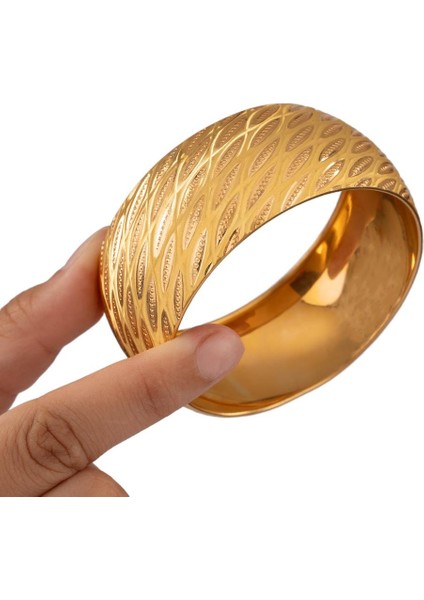 35 Gram (Gr) 40MM Yağmur Model Mega Bilezik 22 Ayar Yatırımlık Işçiliksiz