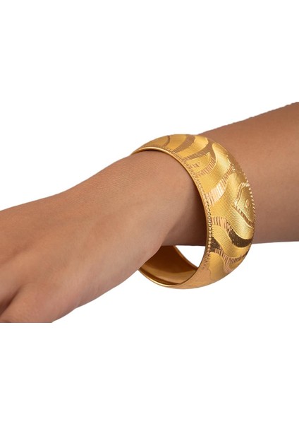 35 Gram (Gr) 40MM Dalga Desen Mega Bilezik 22 Ayar Yatırımlık Işçiliksiz fiyatları