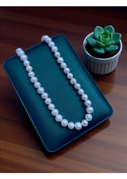 925 Ayar Gümüş Sertifikalı Doğal 10-11 mm Inci Kolye fiyatları