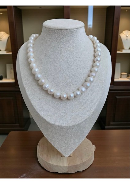 925 Ayar Gümüş Sertifikalı Doğal 10-11 mm Inci Kolye modelleri