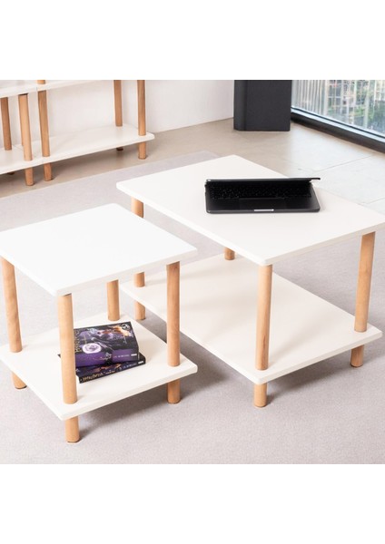 Pia Sehpa Seti Beyaz fiyatları