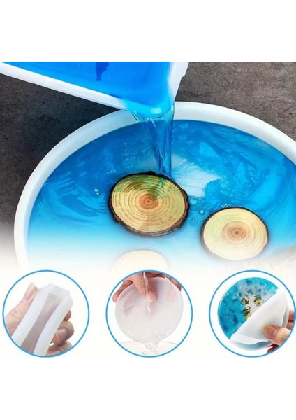 Daire Dekoratif Tabak Silikon Kalıbı