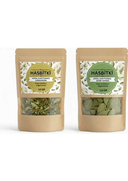 defne & Karahindiba Seti 2×50 G – Doğal Bitkisel Karışım