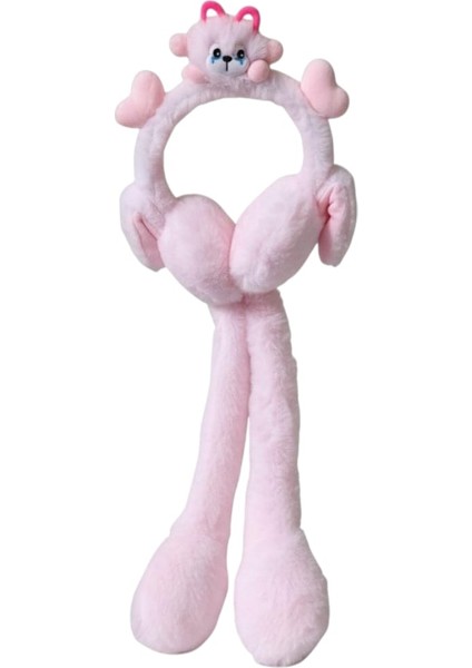 Çocuk Peluş Figürlü Oynar Kulaklı Hareketli Sesli Kışlık Kulaklık