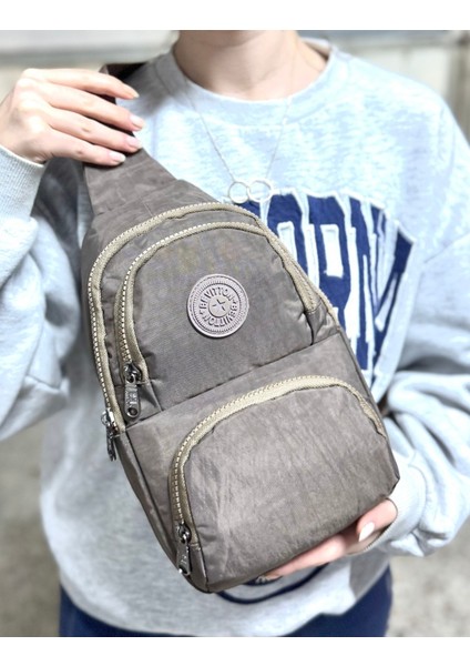 Su Geçirmez Kumaş Vizon Unisex Body Bag Çapraz Omuz Çantası modelleri