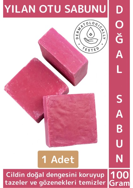 Doğal %100 Saf Saç Cilt Vücut Cilt Dengesi Koruyan Tazeleyen Gözenekleri Temizleyen Yılan Otu Sabunu