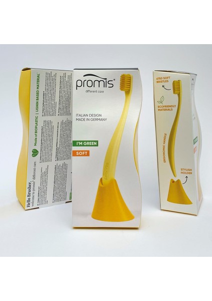 Box Diş Fırçası + Tutacak (Sarı)