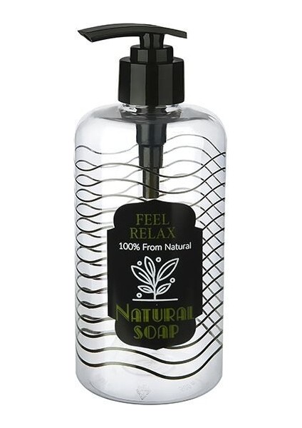 Şeffaf Sıvı Sabunluk Yuvarlak Plastik Pompalı 500 ml fırsatları