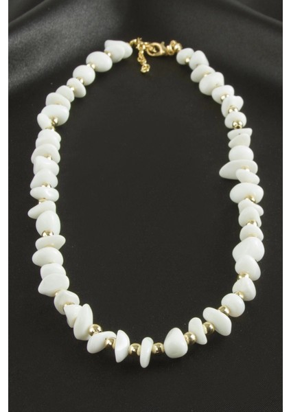 Sedef Kırık Doğaltaş Kolye