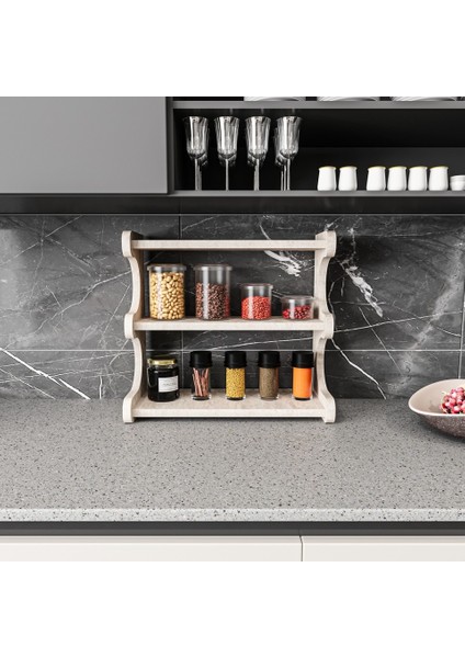 3 Katlı Masa Üstü Raf ,ofis Düzenleyici, Çok Amaçlı Organizer Raf ,mutfak, Ofis,kitaplık Düzenleyici fırsatları