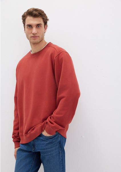 Bisiklet Yaka Kırmızı Sweatshirt 0S10482-70457