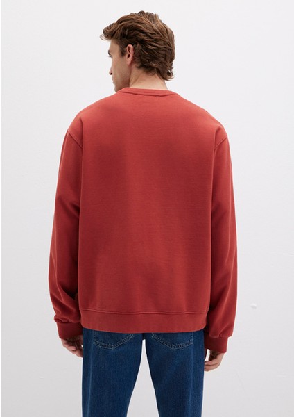 Bisiklet Yaka Kırmızı Sweatshirt 0S10482-70457 fırsatları