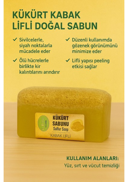 Doğal Kükürt Kabak Lifli Sabun Cilt Bakım