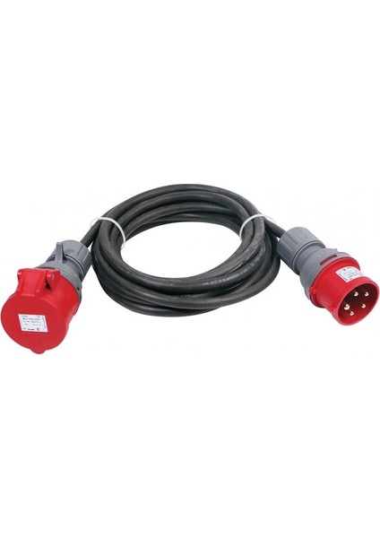 Cee Norm 5x6 Ttr 5 Kablolu IP44 5/32A 380V Düz Fiş - 5/32A 380V Uzatma Priz