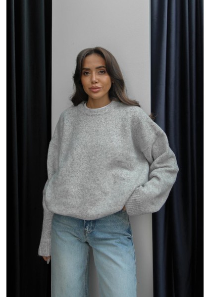 Gri Yün Karışımlı Kazak