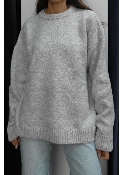 Gri Yün Karışımlı Kazak fırsatları