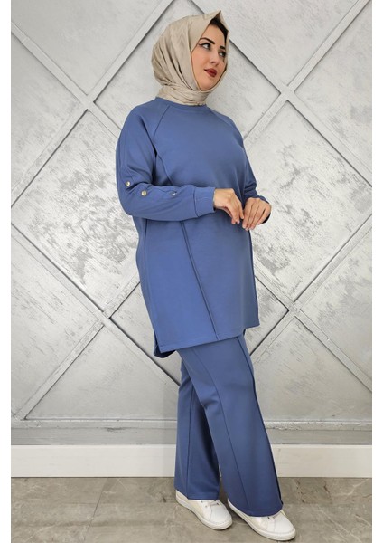 Kadın Kol Düğme Detaylı Tesettür Takım fiyatları