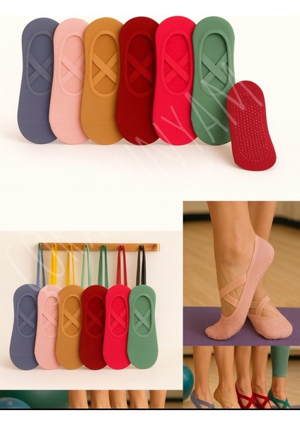 6'li Cotton Plates&yogo Kaydirmaz Reformer Çorap Burun Dikişsiz(Renklerde Ton Farkı Olabilir)) modelleri