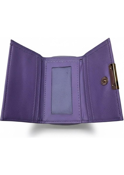 Orta Boy Soft Suni Deri Gold Renk Detaylı Kadın Cüzdan modelleri