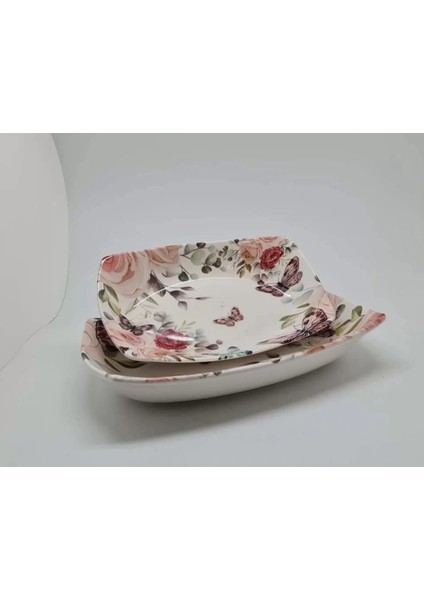 Dijital Baskılı 2'li Dikdörtgen Kayık Tabak modelleri