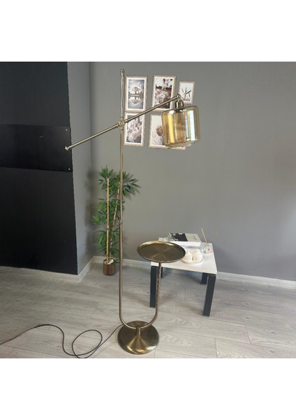 Monla Eskitme Gövde Bal Rengi Cam Lambader U Tepsili Makas Gövde Modern Oturma Odası modelleri