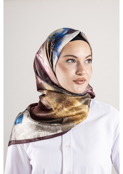 Dijital Kristal Desenli Eşarp 95x95 – Pastel Desen-4 modelleri