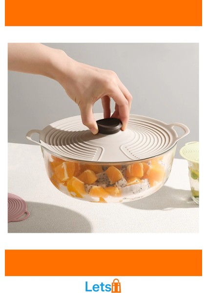 3'lü Vakumlu Silikon Gıda Saklama Kapağı Sızdırmaz, Dayanıklı, Renkli modelleri