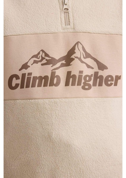 Erkek Çocuk Yarım Fermuarlı Baskılı Polar Sweatshirt G4944A825AU fırsatları