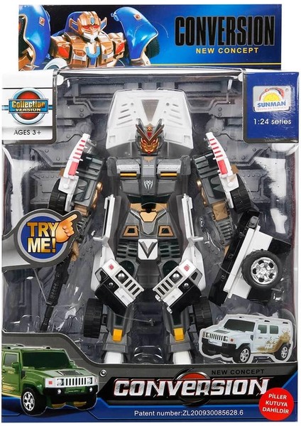 1:24 Sesli ve Işıklı Dönüşebilen Robot 22 cm modelleri