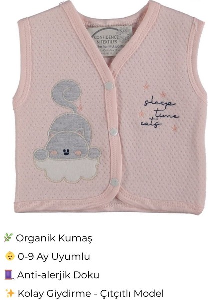 Bebiya %100 Pamuklu Unisex Sarı Bebek Yeleği | Çıtçıtlı, Antialerjik, Yumuşak Kumaş (0–9 Ay) fiyatları