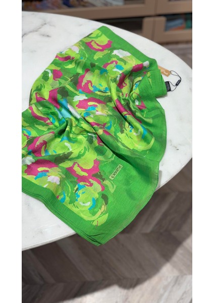 Ipekevi Desenli Tensoft Şal 2892 Fıstık Yeşili