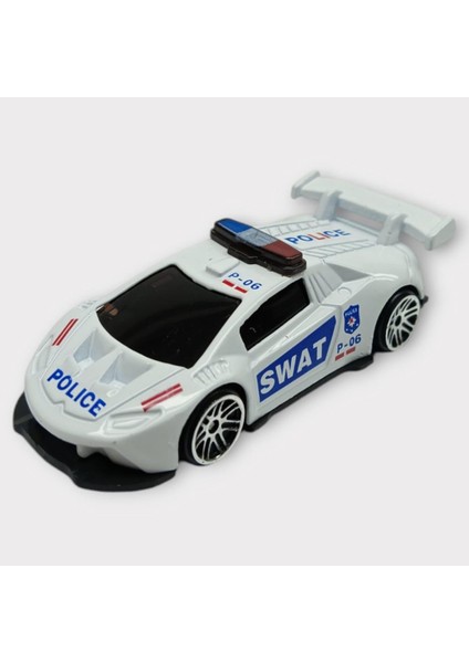 Metal Mini Polis Arabası 8 cm - Polis - 3 (Lisinya)