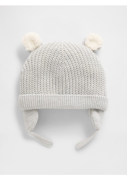 Bebek Gri Sherpa Kapitone Ayı Bere