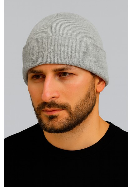 Unisex Triko Örgü Spor Katlamalı Bere Standart