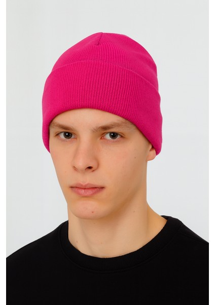 Unisex Triko Örgü Spor Katlamalı Bere Standart