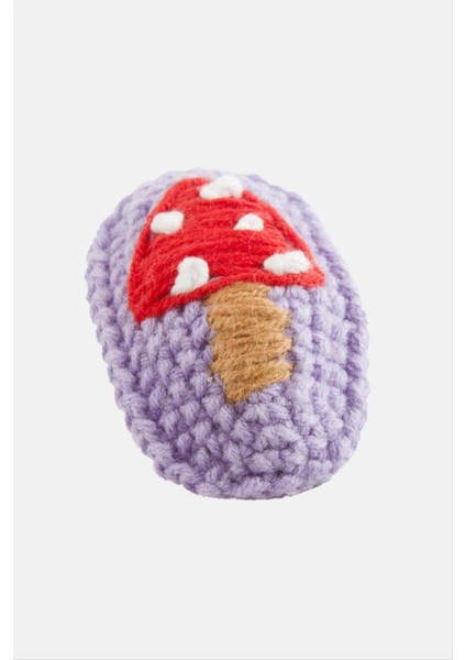 El Yapımı Mantar Işlemeli Örgülü Çıtçıtlı Toka