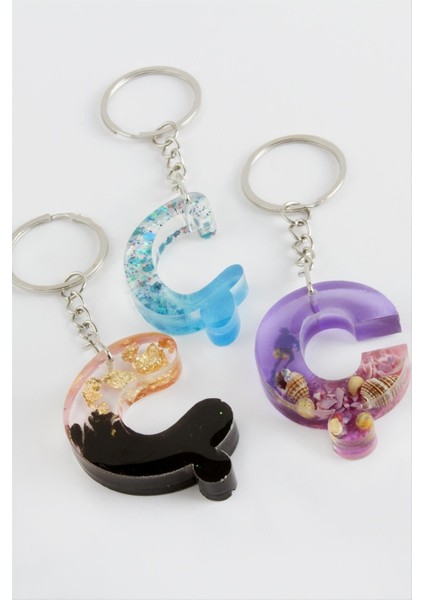 Ç Harfli Epoksi Anahtarlık