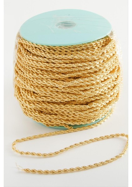 3 mm Sarı Renkli Kuyumcu Zinciri 50 Metre