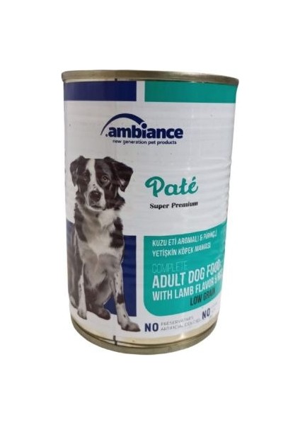 (Kıyılmış) Kuzu Etli Pirinçli Yetişkin Köpek Konserve 415GR