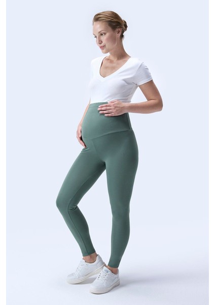 Imaj 344 Yeşil Renk Toparlayıcı ve Extra Esnek Etkili Yüksek Bel Hamile Tayt fiyatları