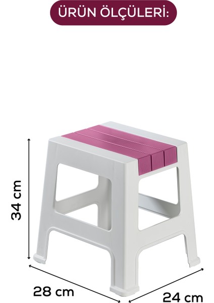 Plastik Küçük Tabure Pembe Pembe modelleri